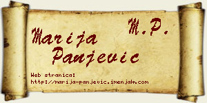 Marija Panjević vizit kartica